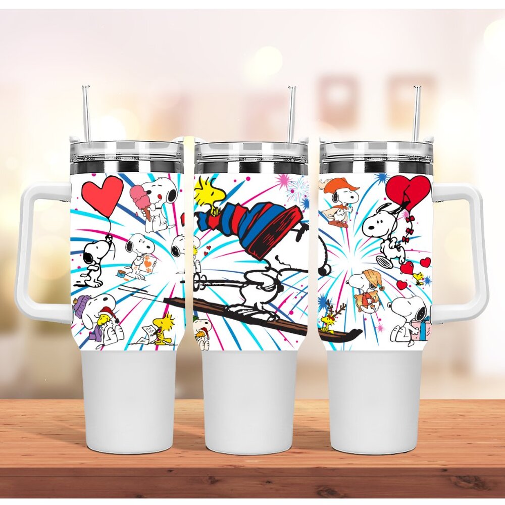 Peanuts Snoopy 40 oz TUMBLER friends Christmas Brand new 40oz TUMBLER double wal